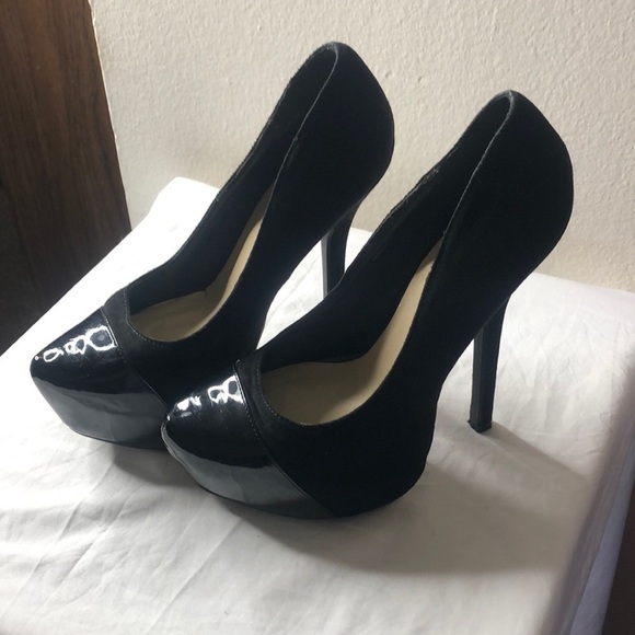 Charlotte Russe Shoes - Charlotte Russe women’s 6 inch black platform stiletto heels pump size 6​